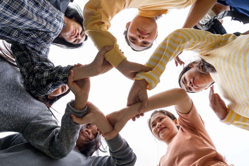 team hands empathy trust partner partnership grow connect busine